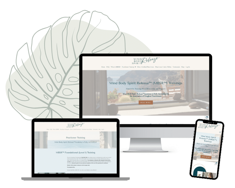 Website Design Screenshot for Mind Body Spirit Release