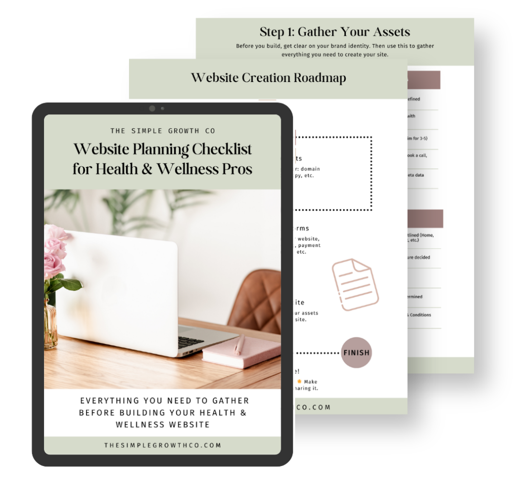 Website Planning Checklist for Health & Wellness Pros